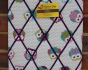 Memo Board, Owls Purple Straps