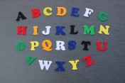 26 Random Coloured Felt Adhesive Letters Self Adhesive Alphabet Letters