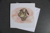 Greetings cards Notelets 5 Printed from an original watercolour TABBY KITTEN