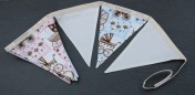 Bunting 2m Cream with Pink & Blue Baby Fabric