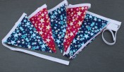 Bunting 3m Blue & Pink Stars Fabrics