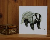 Greetings cards Notelets 5 Printed from an original watercolour BADGER