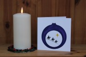 Greetings card Notelet Printed from an original watercolour KINGS BAUBLE