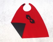 Superhero Cape & Mask Younger Childs Red/Black