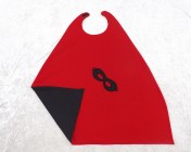 Superhero Cape & Mask Older Childs Red/Black