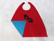 Superhero Cape & Mask Younger Childs Turquoise/Red