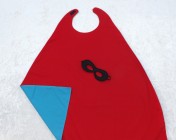 Superhero Cape & Mask Older Childs Turquoise/Red