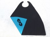 Superhero Cape & Mask Older Childs Turquoise/Black