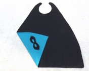 Superhero Cape & Mask Older Childs Turquoise/Black