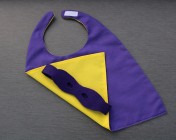 Superhero Cape & Mask Teddy Bear Purple/Yellow