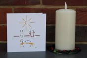 Greetings cards Notelets 5 Printed from an original watercolour MANGER, OX and ASS