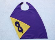 Superhero Cape & Mask Younger Childs Yellow/Purple