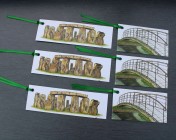 Gift Tags/Bookmarks 6 Printed from an original watercolour STONEHENGE & BRIDGE