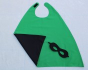 Superhero Cape & Mask Younger Childs Green/Black