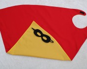 Superhero Cape & Mask Older Childs Yellow/Red