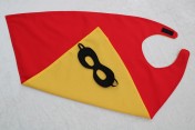 Superhero Cape & Mask Younger Childs Yellow/Red